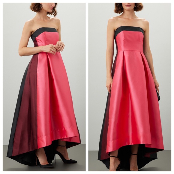 Hutch Dresses & Skirts - Hutch Monet Strapless Dress Ball Gown High Low Pink Black Colorblock  - Size 8